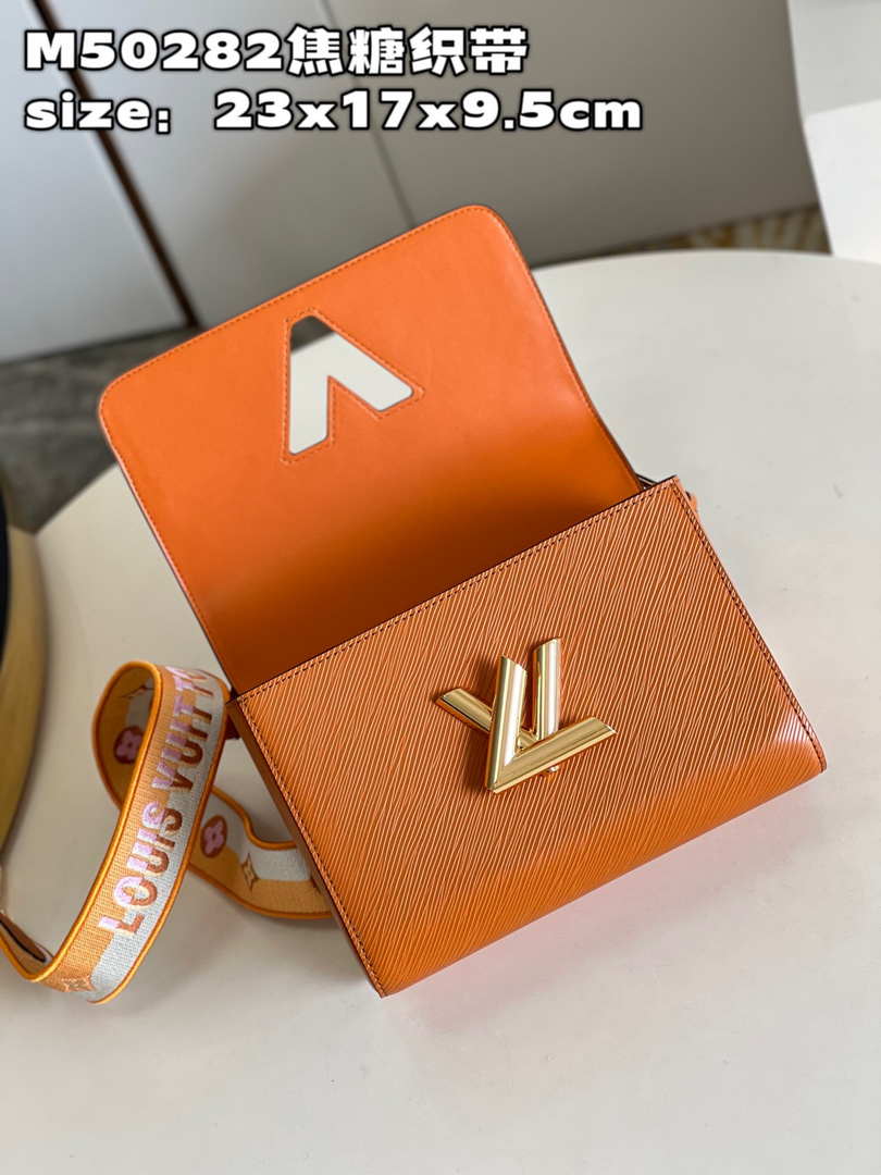 Louis Vuitton LV M50282 Twist MM Bag Epi Gold Cipango Beige - Default Title - View 7
