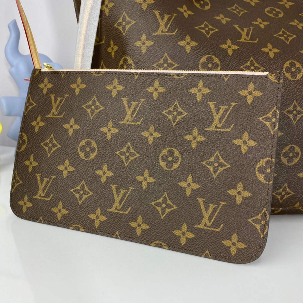 Louis Vuitton LV M50366 Neverfull MM Monogram?Canvas Cerise Pink