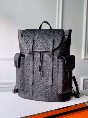 Louis Vuitton LV M55699 Christopher Backpack Taurillon Monogram N41379 Black - Default Title - View 1