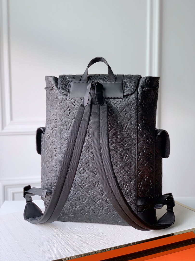 Louis Vuitton LV M55699 Christopher Backpack Taurillon Monogram N41379 Black - Default Title - View 2
