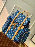 Louis Vuitton LV M55699 P9 Christopher MM Backpack Blue