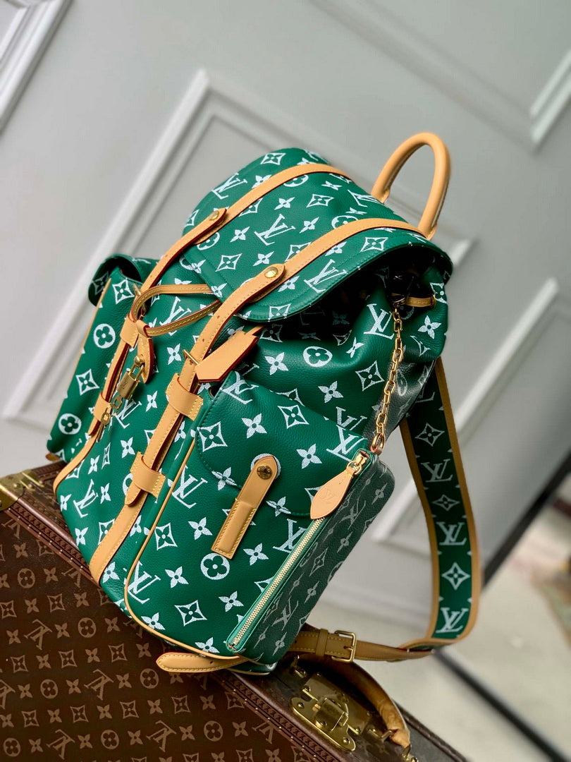 Louis Vuitton LV M55699 P9 Christopher MM Backpack Green