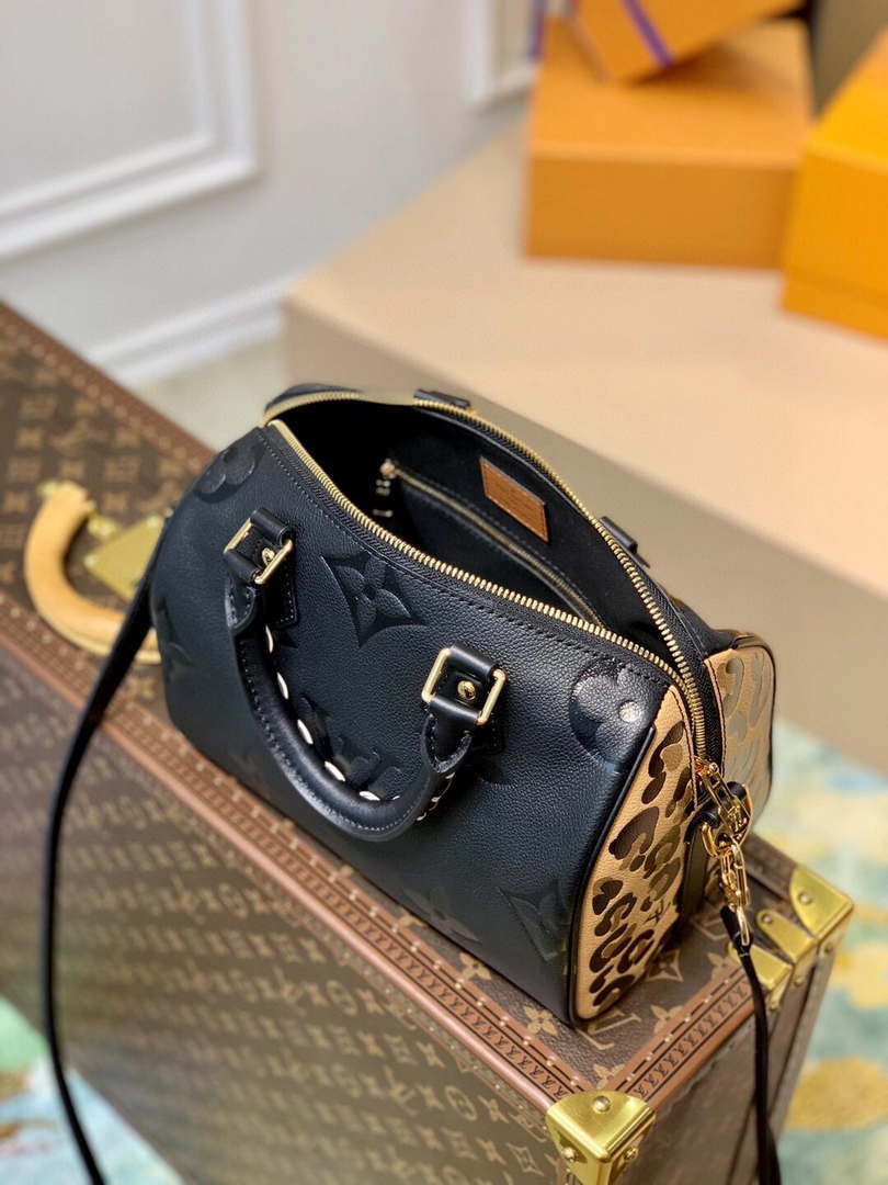 Louis Vuitton LV M58524 Speedy Bandouliere 25 Handbag Black - Default Title - View 7