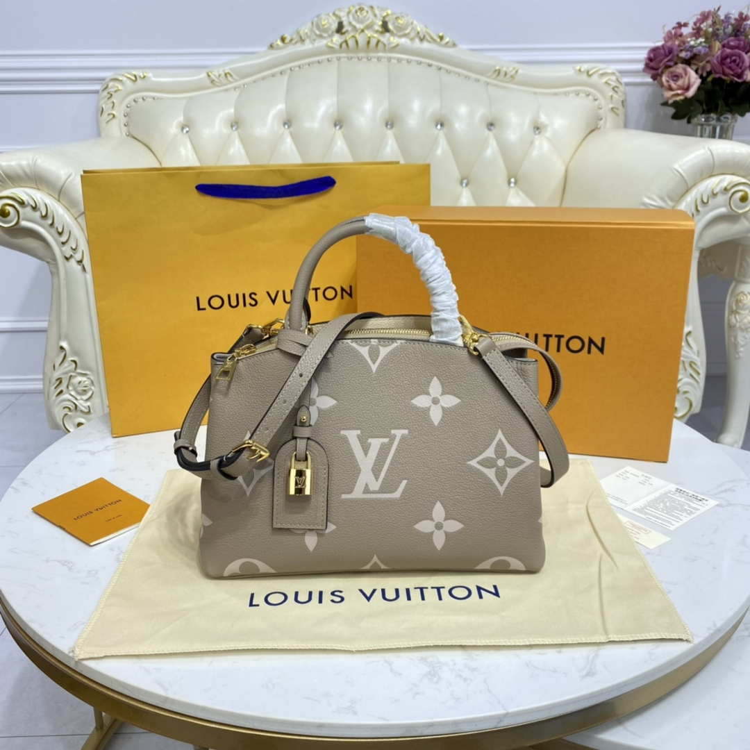 Louis Vuitton LV M58914 Petit Palais Bicolor Monogram empreinte leather Cr¨¨me