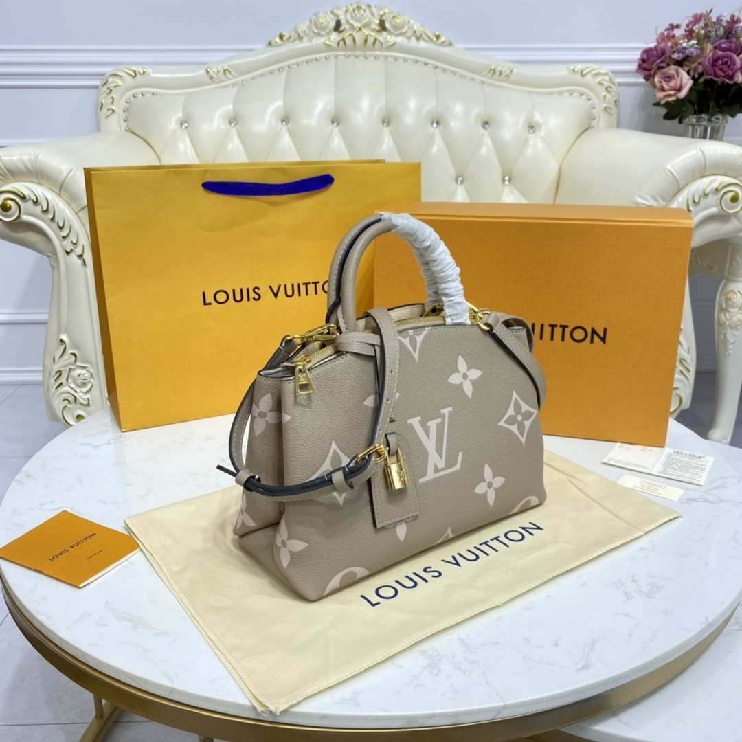 Louis Vuitton LV M58914 Petit Palais Bicolor Monogram empreinte leather Cr¨¨me