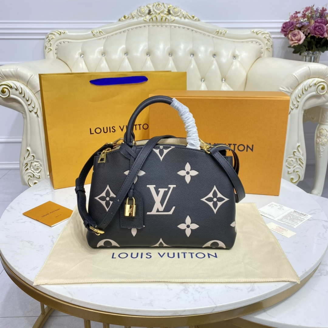 Louis Vuitton LV M58913 Petit Palais Bicolor Monogram empreinte leather Beige and Black - Default Title - View 1
