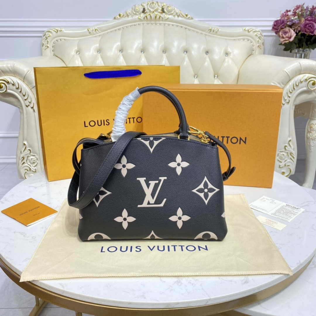 Louis Vuitton LV M58913 Petit Palais Bicolor Monogram empreinte leather Beige and Black - Default Title - View 3