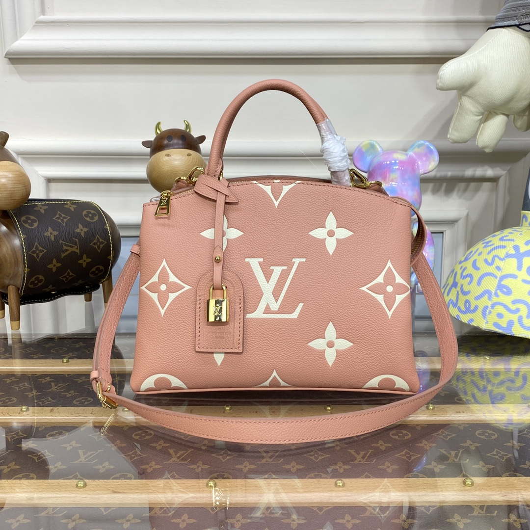 Louis Vuitton LV M58916 Petit Palais Bicolor Monogram empreinte leather Pink - Default Title - View 1