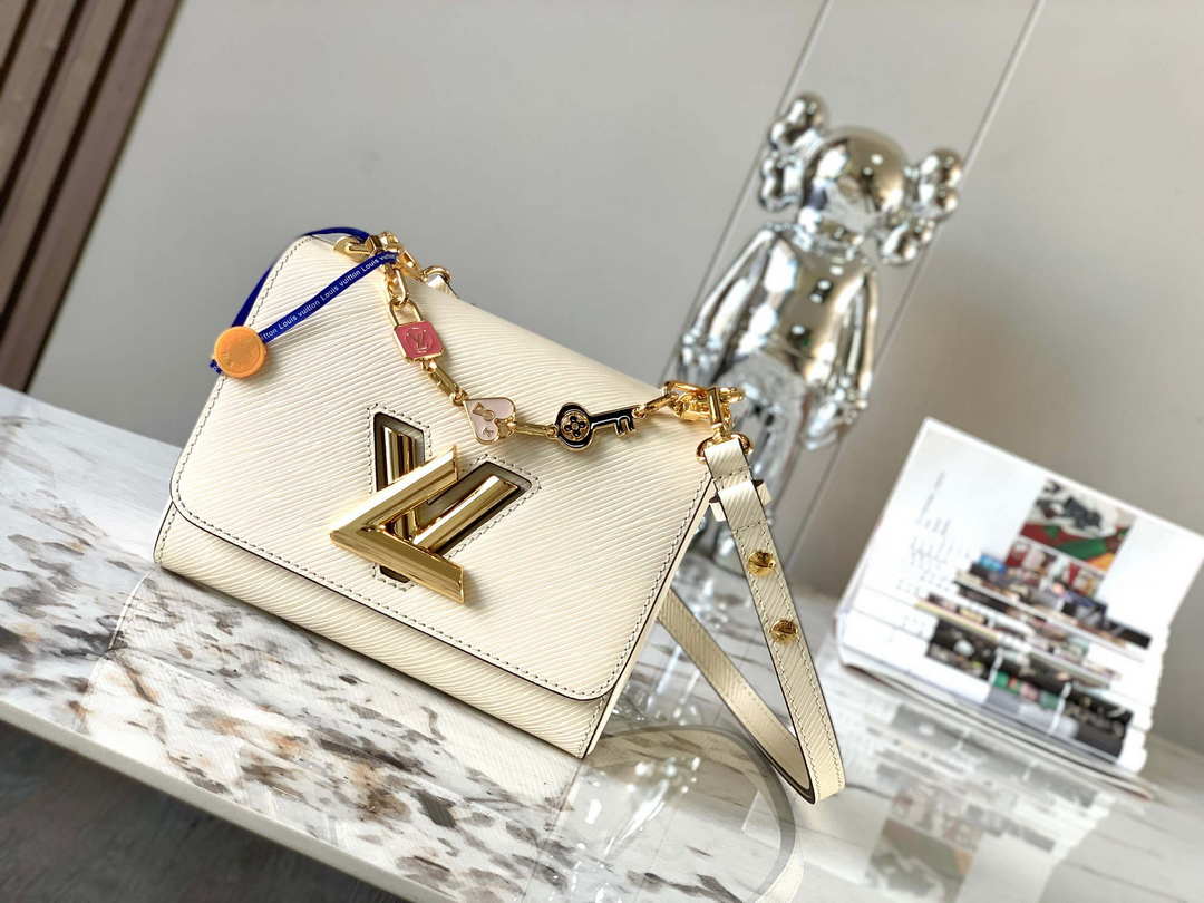 Louis Vuitton LV M59402 Twist MM Bag Epi Beige - Default Title - View 1