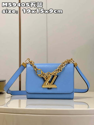 Louis Vuitton LV M59405 Twist PM Bag Epi Blue - Default Title - View 1