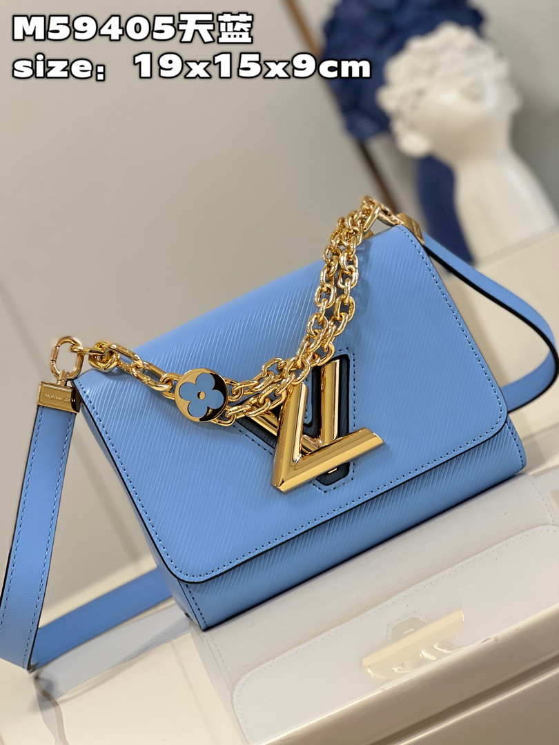 Louis Vuitton LV M59405 Twist PM Bag Epi Blue - Default Title - View 2