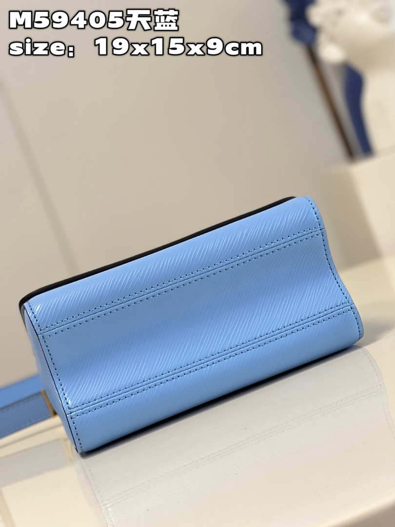 Louis Vuitton LV M59405 Twist PM Bag Epi Blue - Default Title - View 6