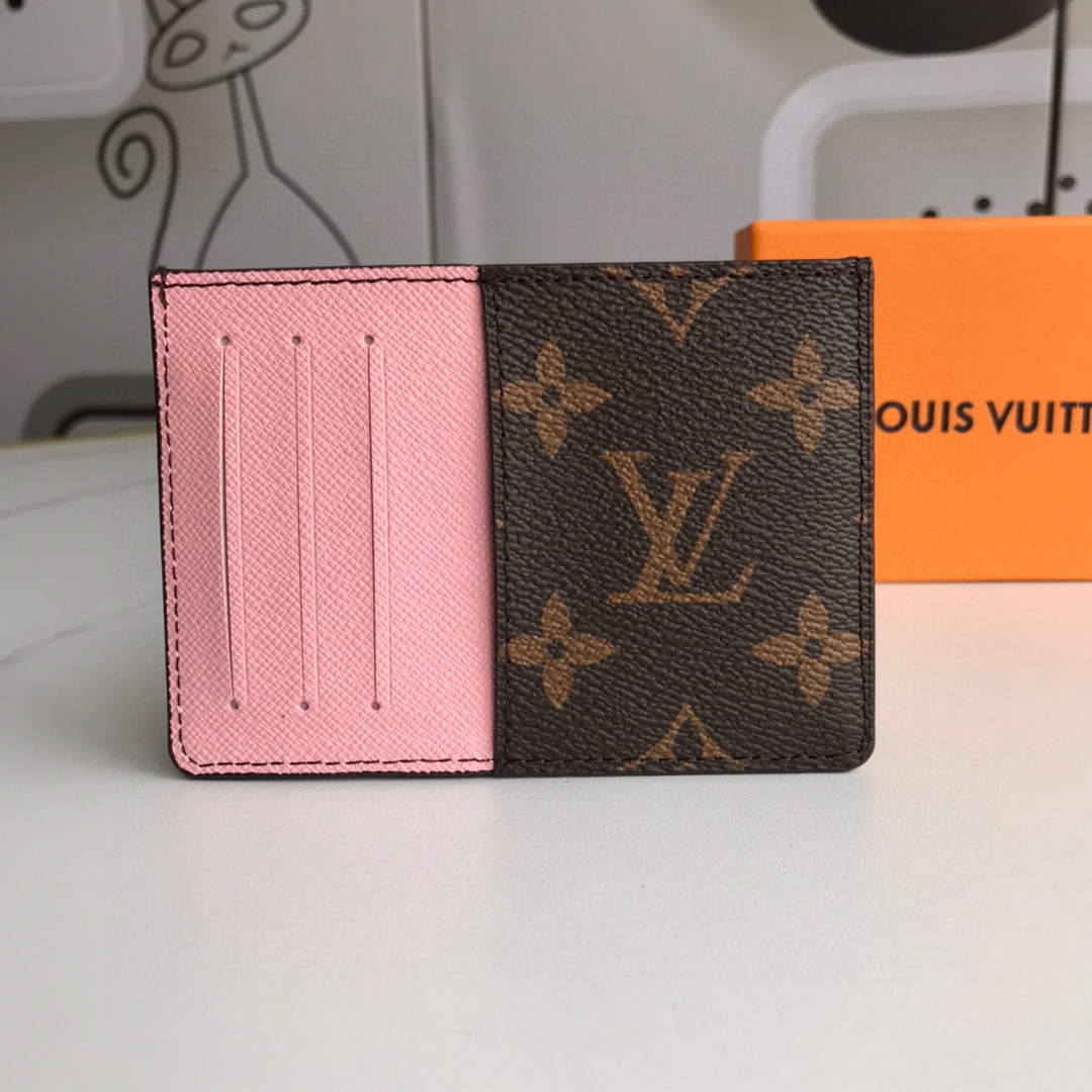 Louis Vuitton LV M60166 Neo Porte Cartes Wallets Monogram Pink