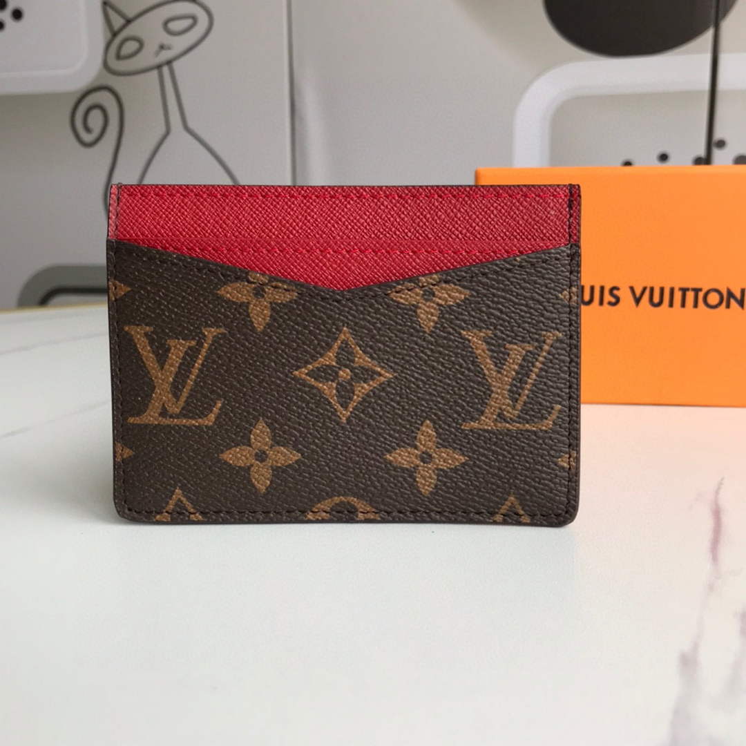 Louis Vuitton LV M60166 Neo Porte Cartes Wallets Monogram Red