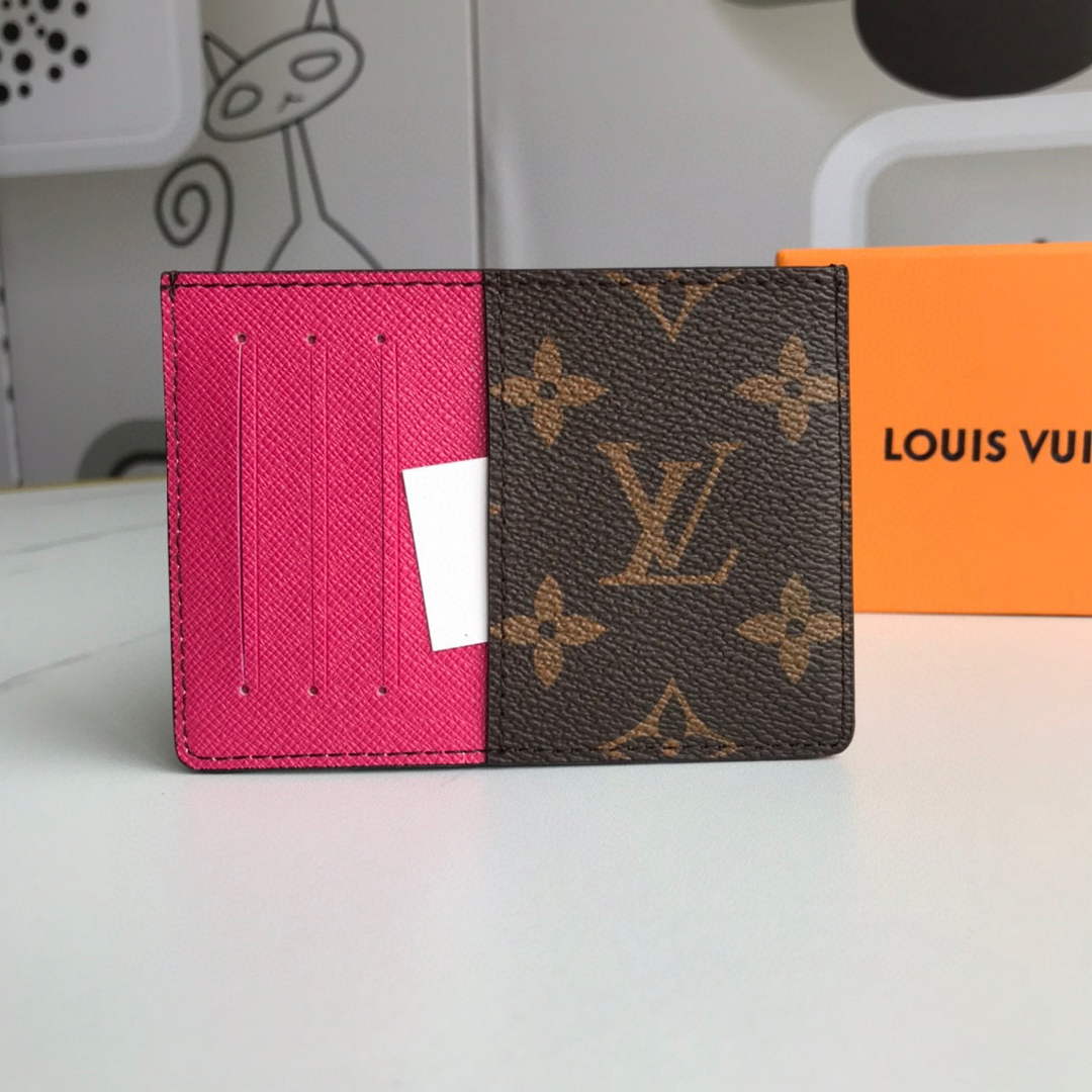 Louis Vuitton LV M60166 Neo Porte Cartes Wallets Monogram Plum