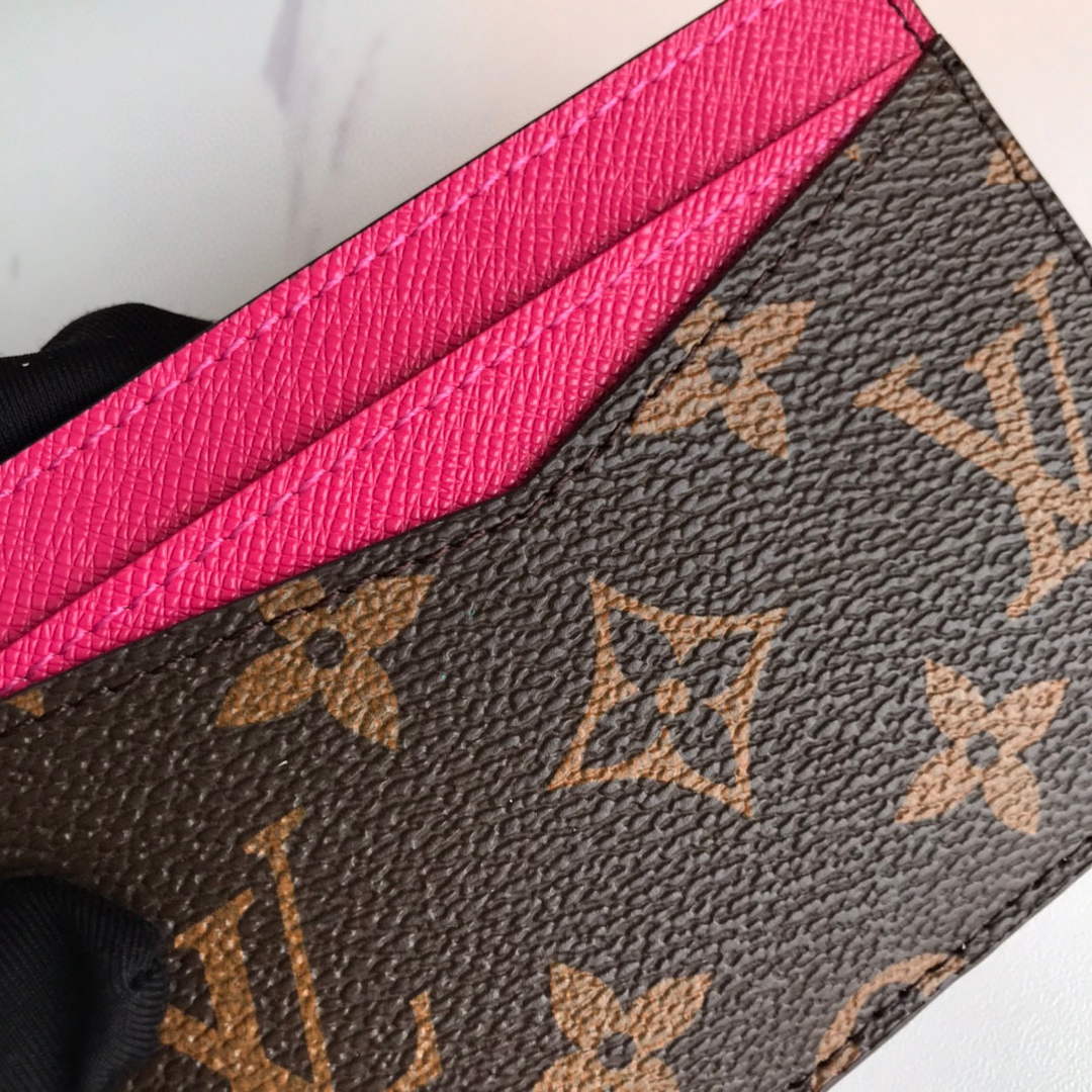 Louis Vuitton LV M60166 Neo Porte Cartes Wallets Monogram Plum