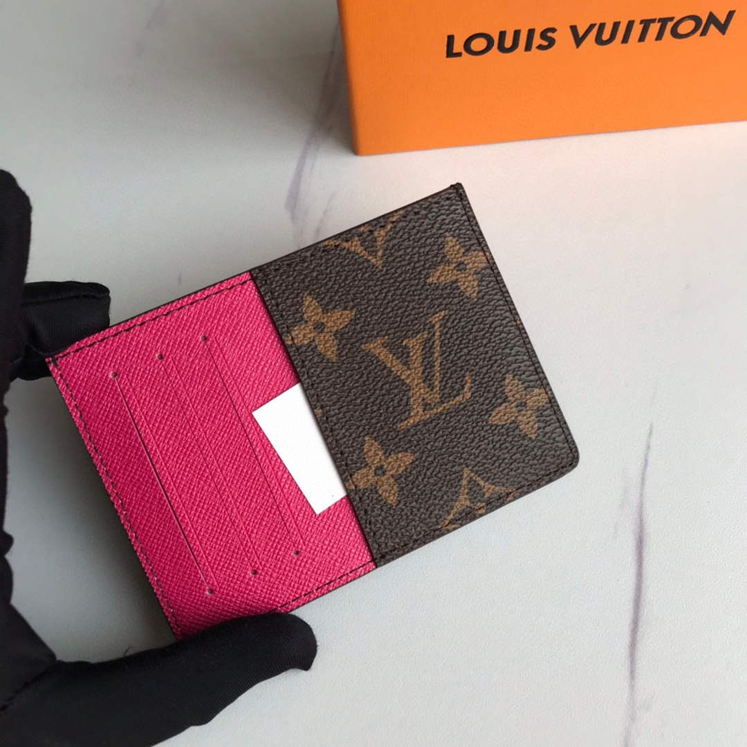 Louis Vuitton LV M60166 Neo Porte Cartes Wallets Monogram Plum