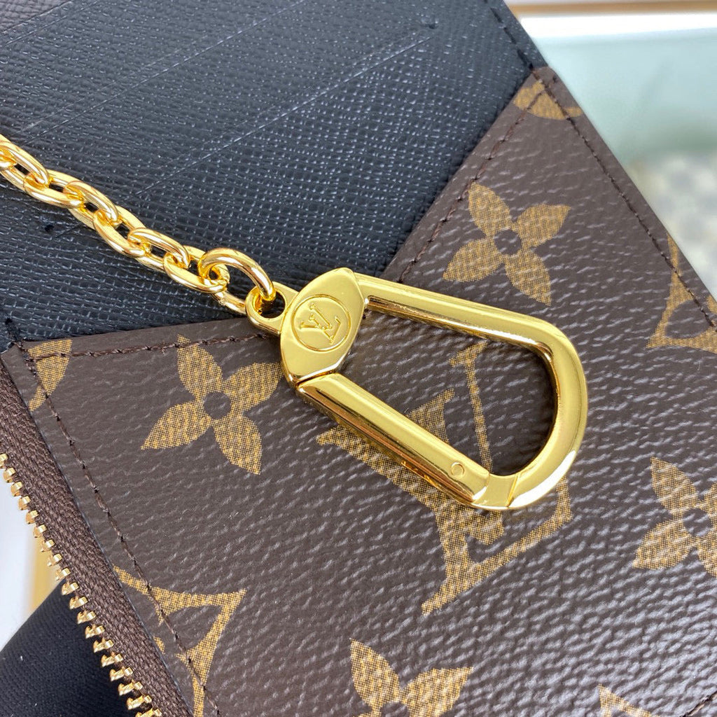 Louis Vuitton LV M69431 Card Holder Recto Verso Monogram Black