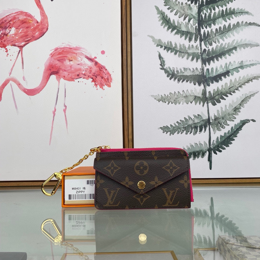 Louis Vuitton LV M69431 Card Holder Recto Verso Monogram Plum