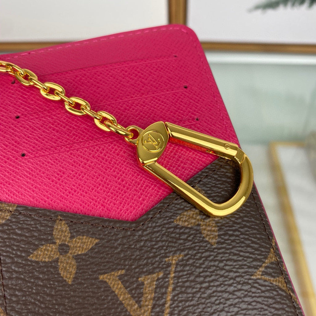 Louis Vuitton LV M69431 Card Holder Recto Verso Monogram Plum