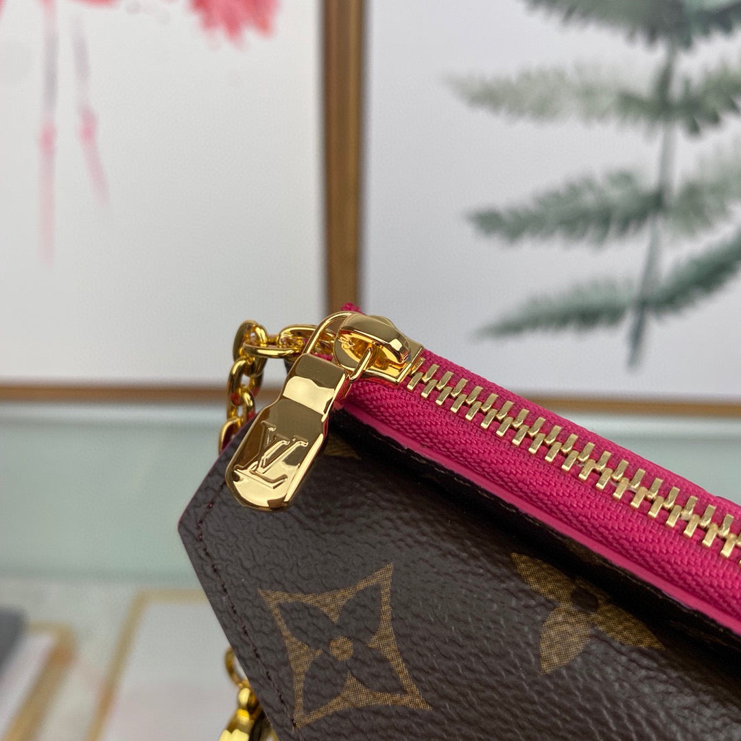 Louis Vuitton LV M69431 Card Holder Recto Verso Monogram Plum