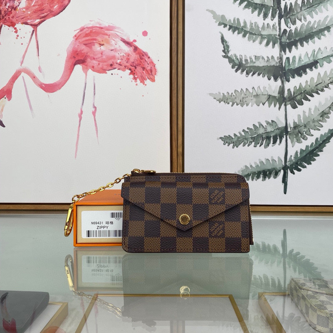 Louis Vuitton LV M69431 Card Holder Recto Verso Coffee Brown