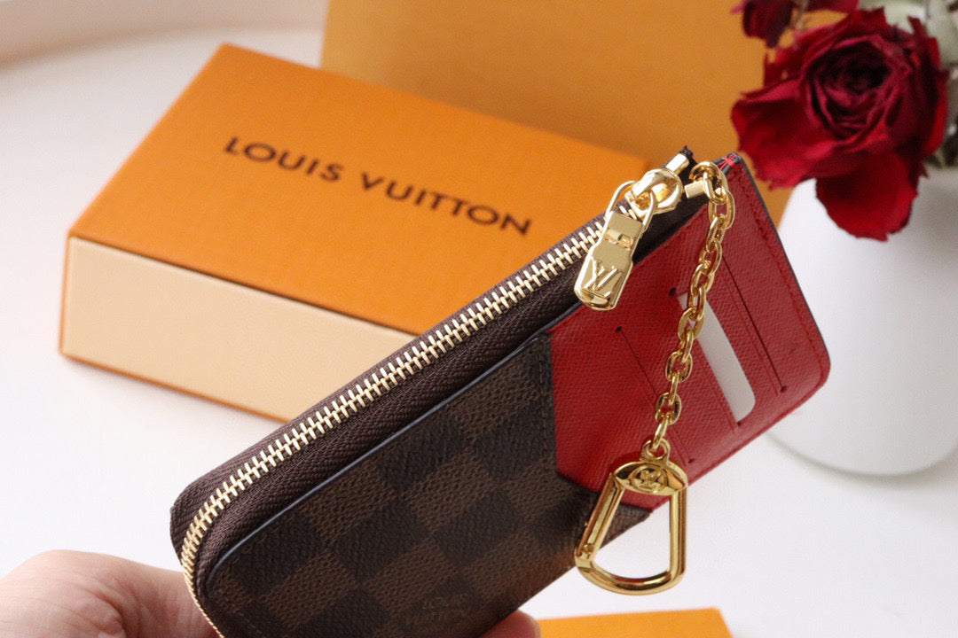 Louis Vuitton LV M69431 Card Holder Recto Verso Coffee Red