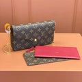 Louis Vuitton LV M81896 Felicie Pochette Bag M61276  Monogram Wine Red