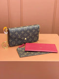 Louis Vuitton LV M81896 Felicie Pochette Bag M61276  Monogram Wine Red