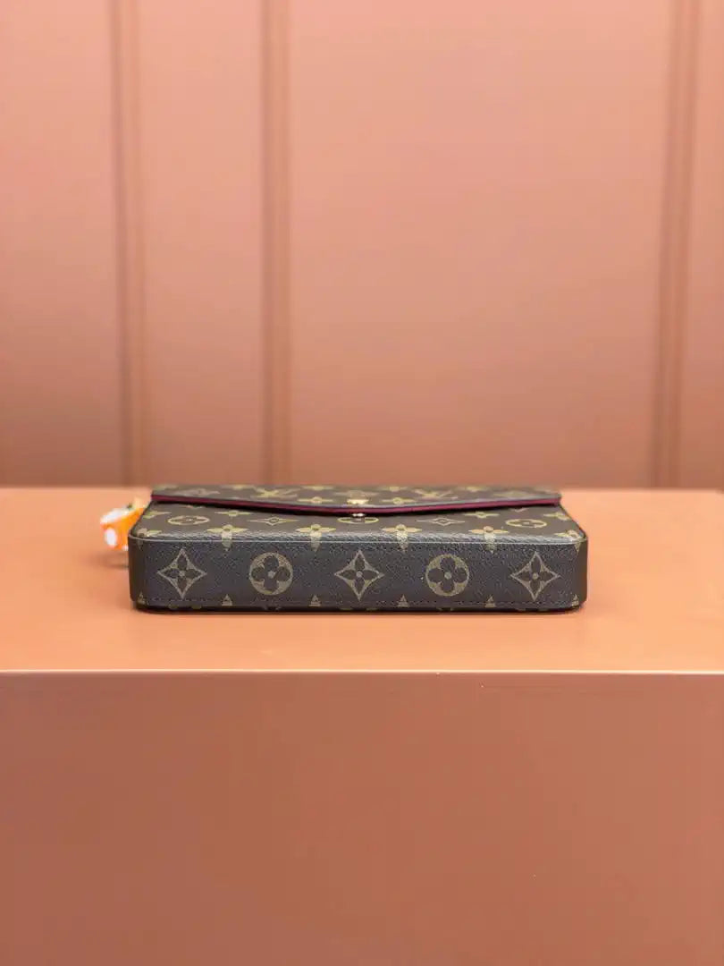 Louis Vuitton LV M81896 Felicie Pochette Bag M61276  Monogram Wine Red