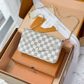 Louis Vuitton LV N40491 Felicie Pochette Damier Azur Canvas