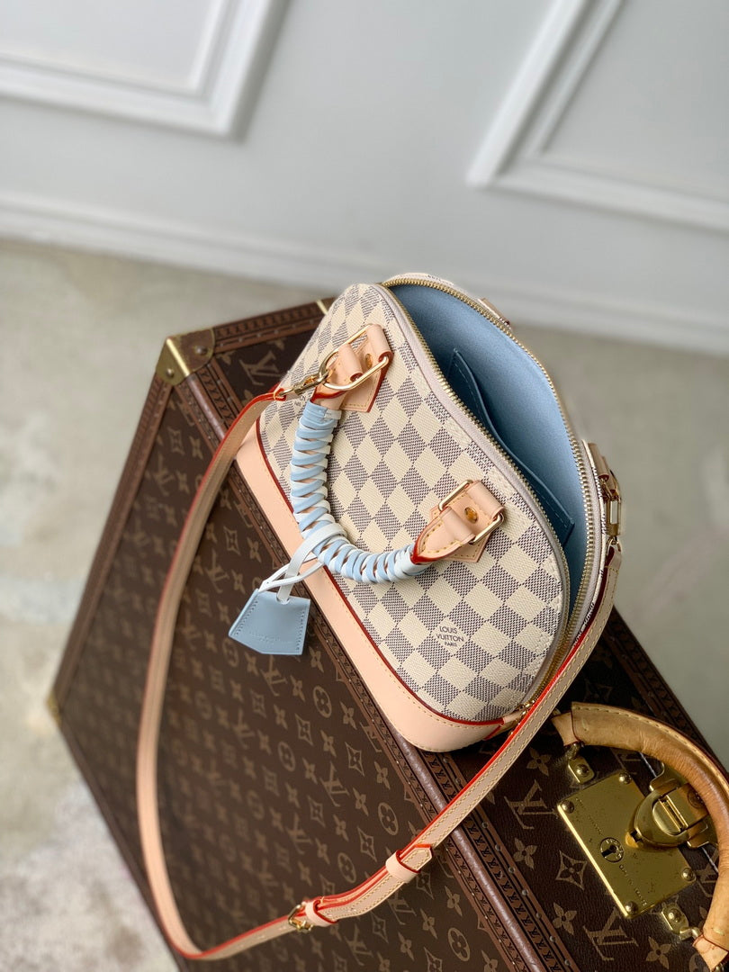 Louis Vuitton  LV N40902 Alma BB Bag Damier Azur/Bleu Olympe