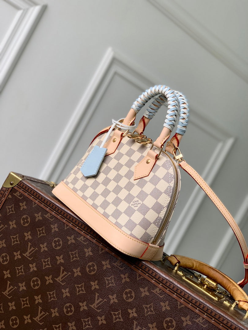 Louis Vuitton  LV N40902 Alma BB Bag Damier Azur/Bleu Olympe