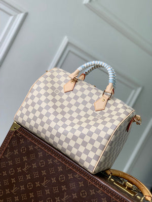 Louis Vuitton  LV N40908 Speedy 30 Soft Bag Damier Azur/Bleu Olympe - Default Title - View 3