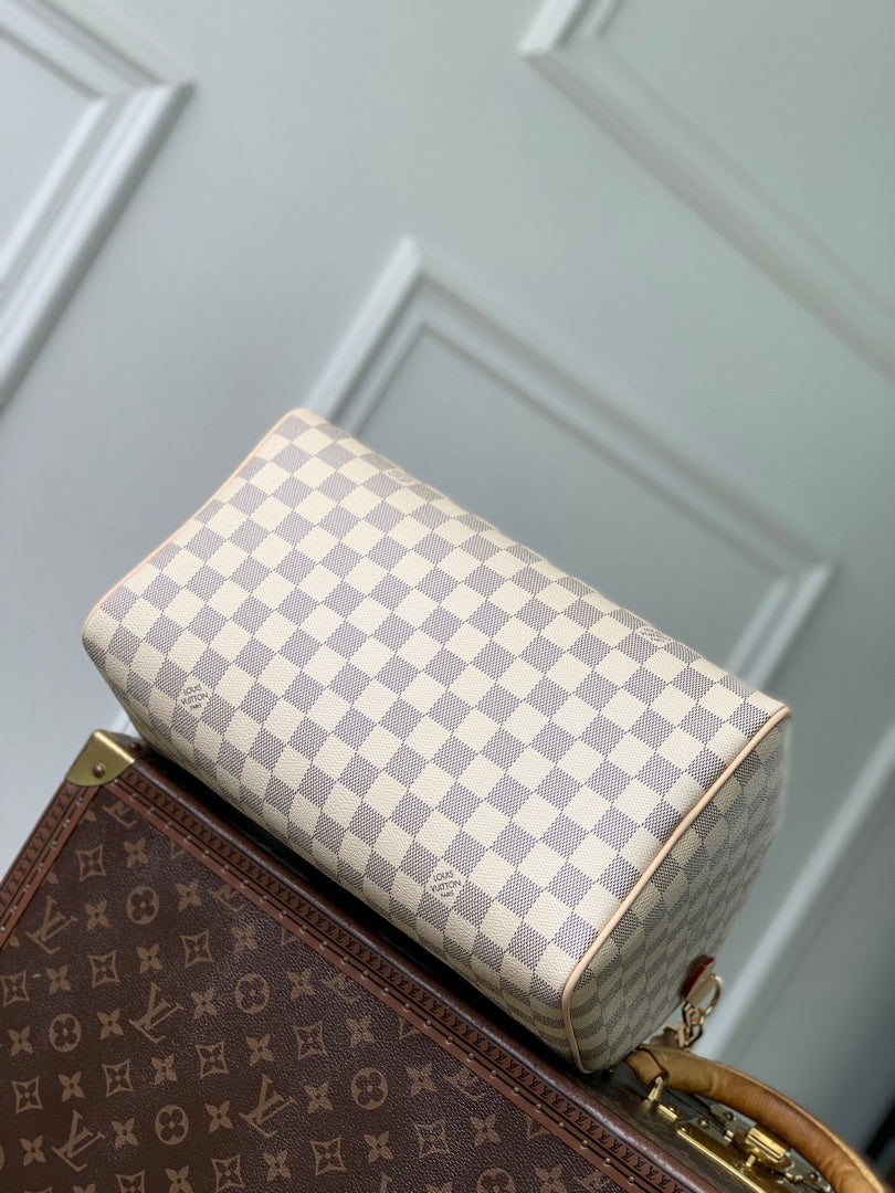 Louis Vuitton  LV N40908 Speedy 30 Soft Bag Damier Azur/Bleu Olympe