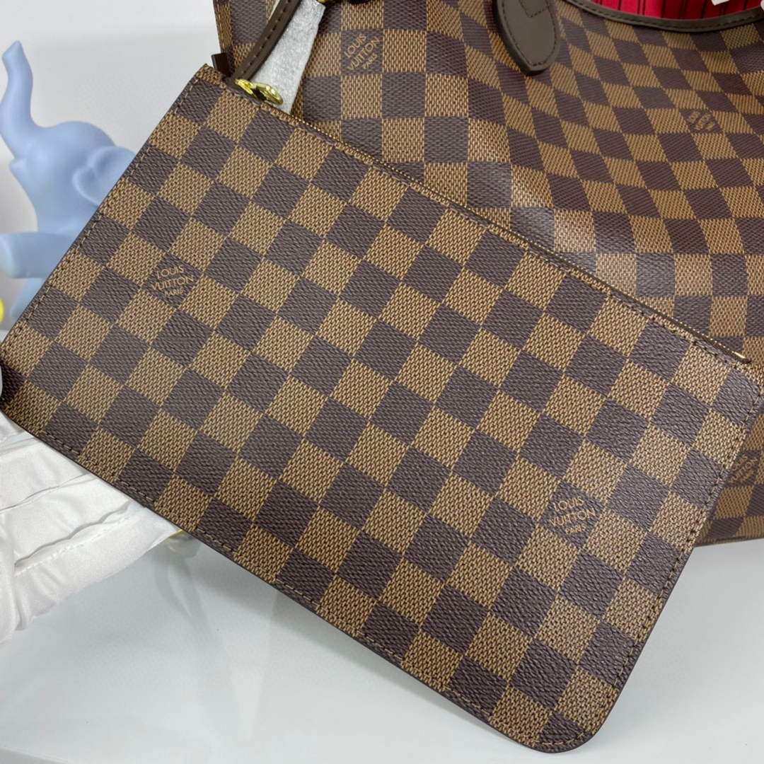 Louis Vuitton LV N41358 Neverfull MM Damier Ebene Cerise Red - Default Title - View 5