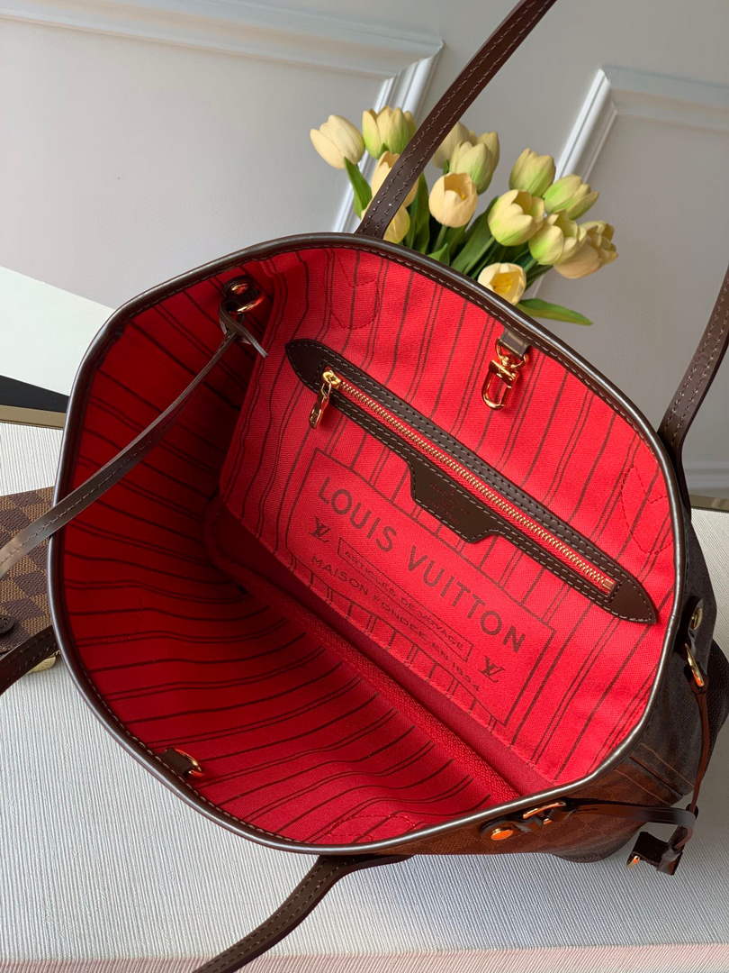 Louis Vuitton LV N41359 Neverfull PM Damier Ebene coated canvas