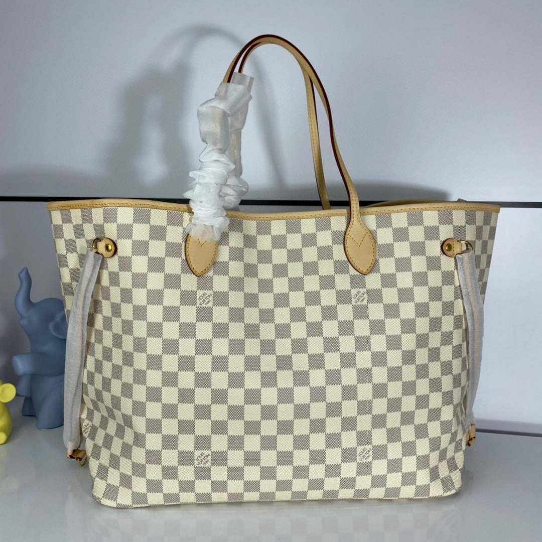 Louis Vuitton LV N41360 Neverfull GM Damier Azur Beige - Default Title - View 2