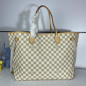Louis Vuitton LV N41360 Neverfull GM Damier Azur Beige - Default Title - View 2