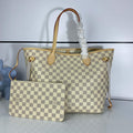 Louis Vuitton LV N41361 Neverfull MM Damier Azur Beige - Default Title - View 1