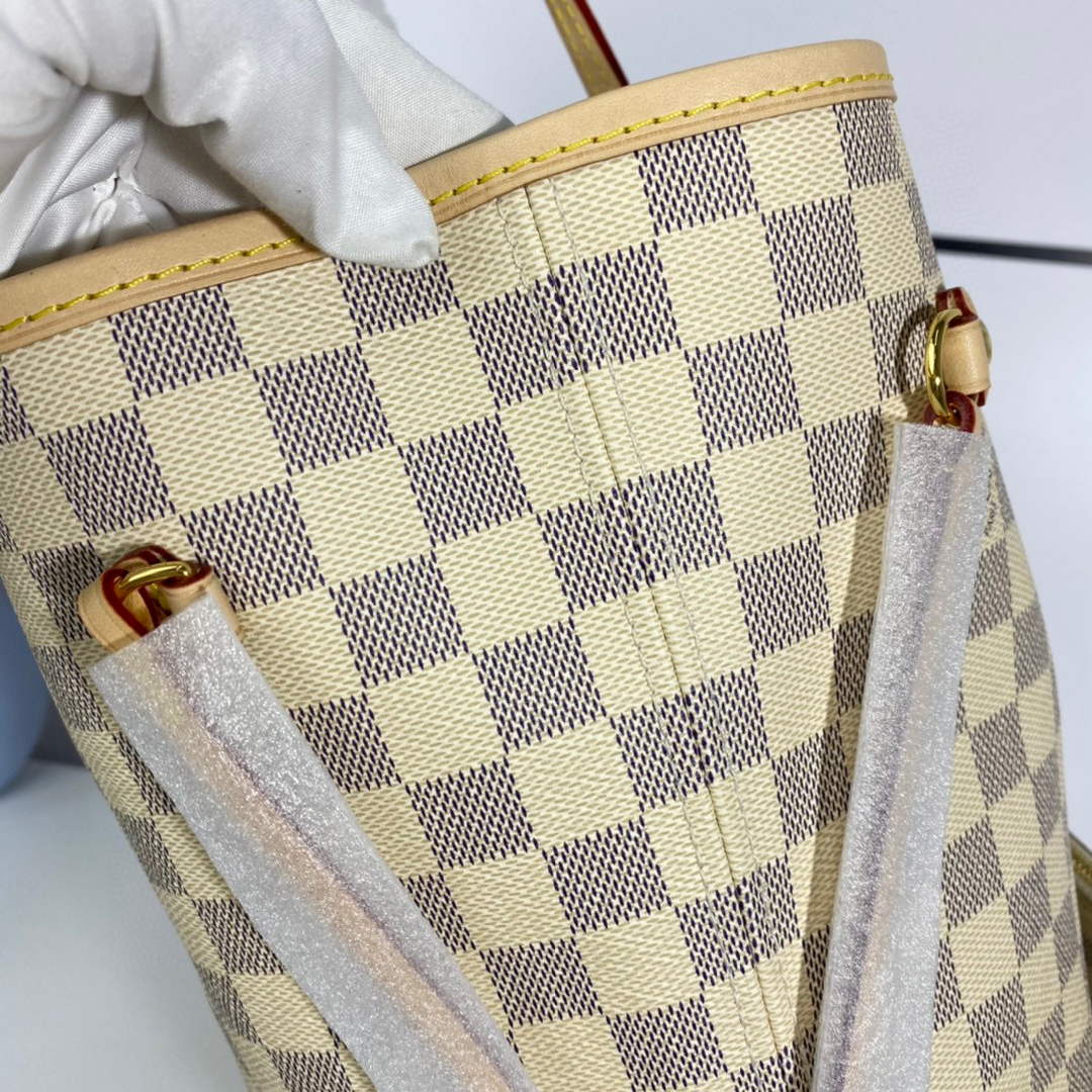 Louis Vuitton LV N41361 Neverfull MM Damier Azur Beige - Default Title - View 4