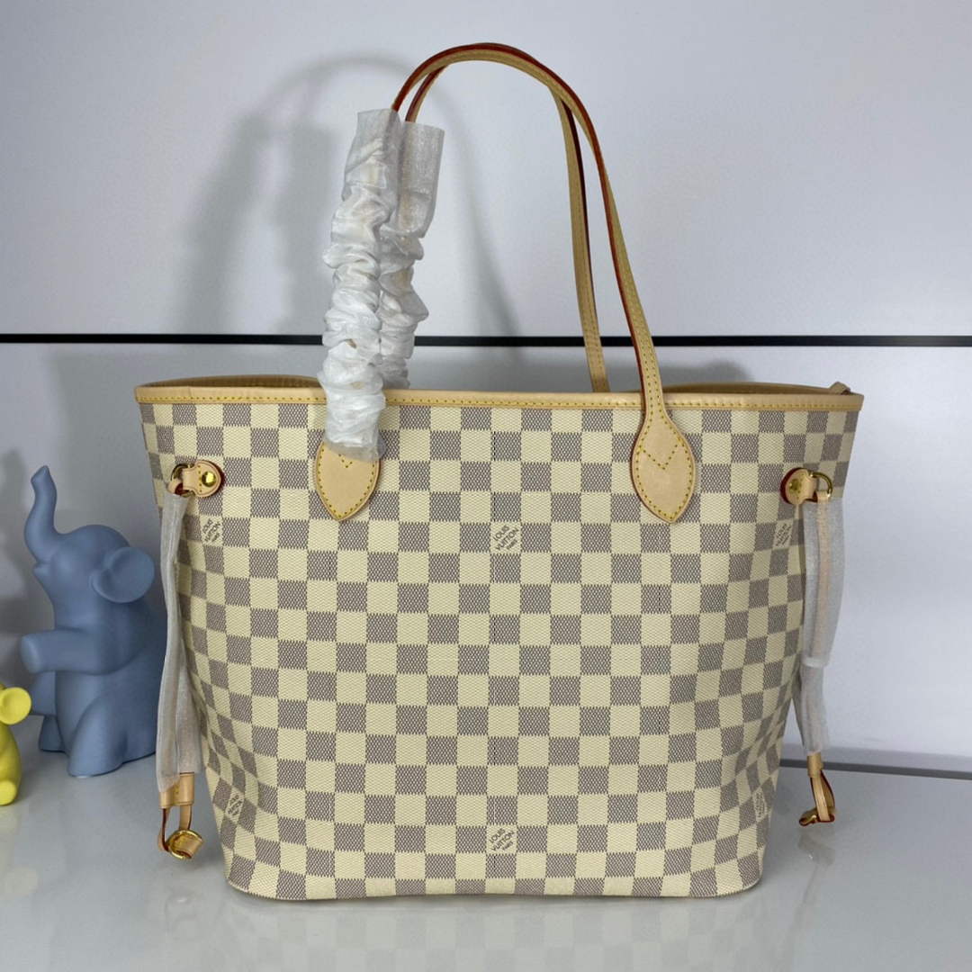 Louis Vuitton LV N41361 Neverfull MM Damier Azur Rose Ballerine Pink - Default Title - View 2