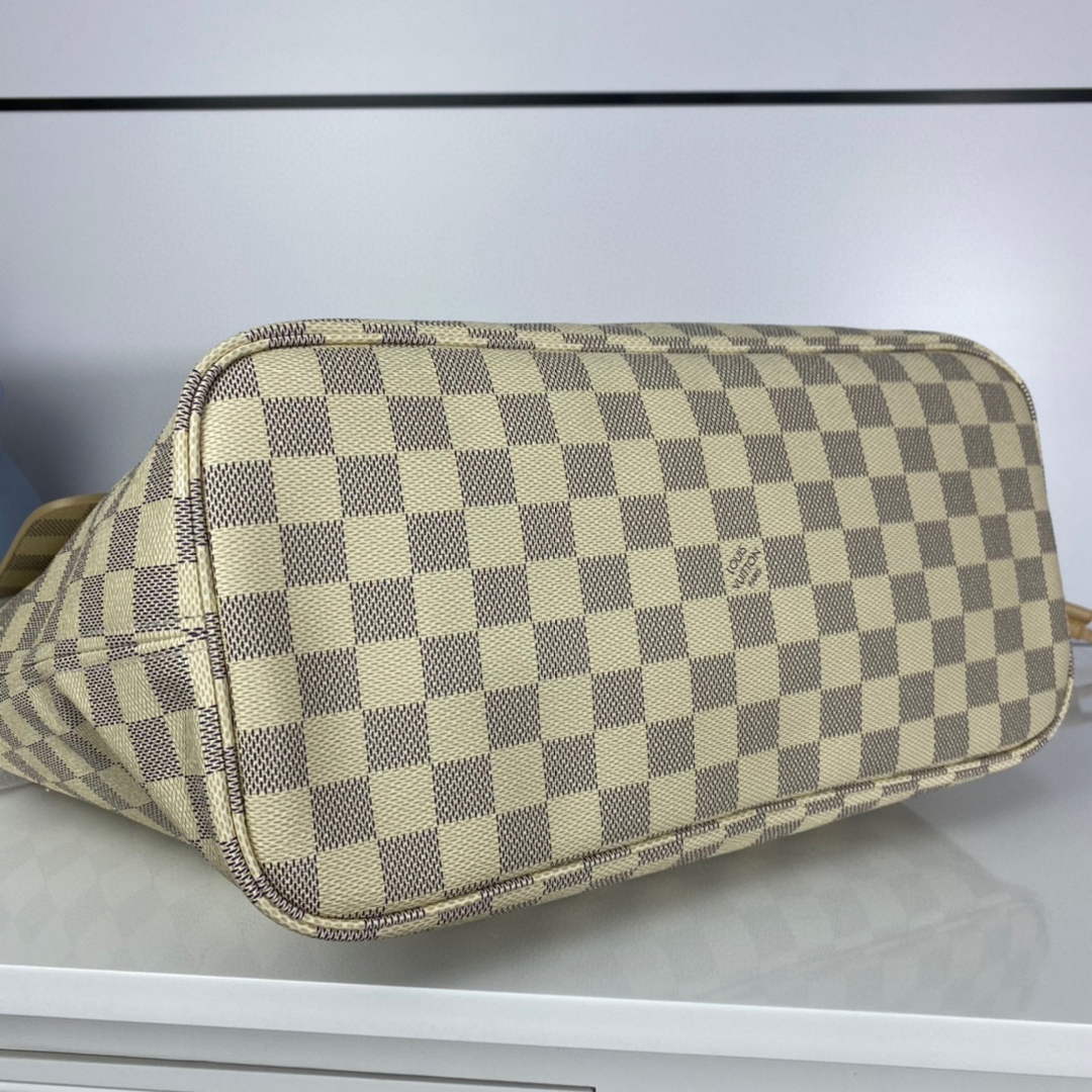 Louis Vuitton LV N41361 Neverfull MM Damier Azur Rose Ballerine Pink - Default Title - View 3