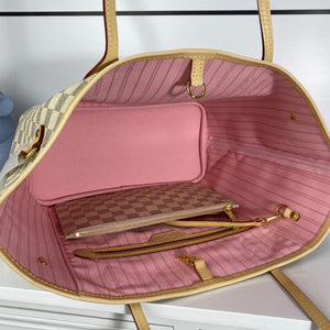Louis Vuitton LV N41361 Neverfull MM Damier Azur Rose Ballerine Pink - Default Title - View 9