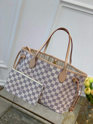 Louis Vuitton LV N41362 Neverfull PM Damier Azur Beige - Default Title - View 1