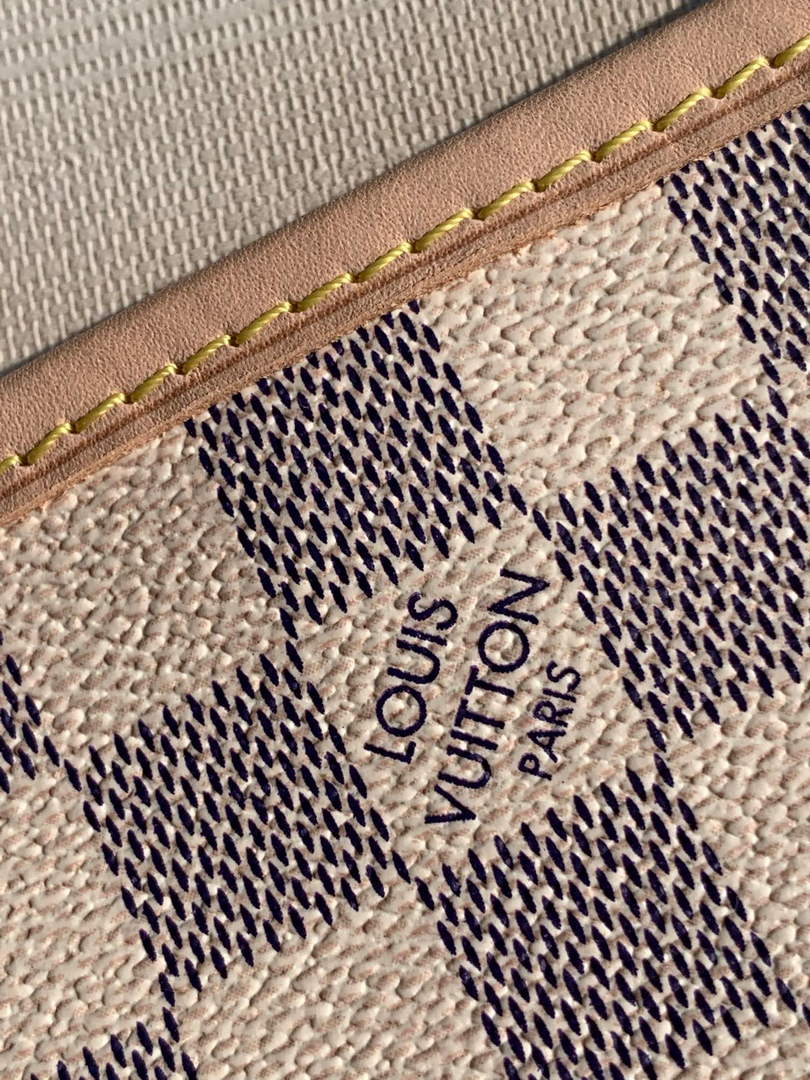Louis Vuitton LV N41362 Neverfull PM Damier Azur Beige