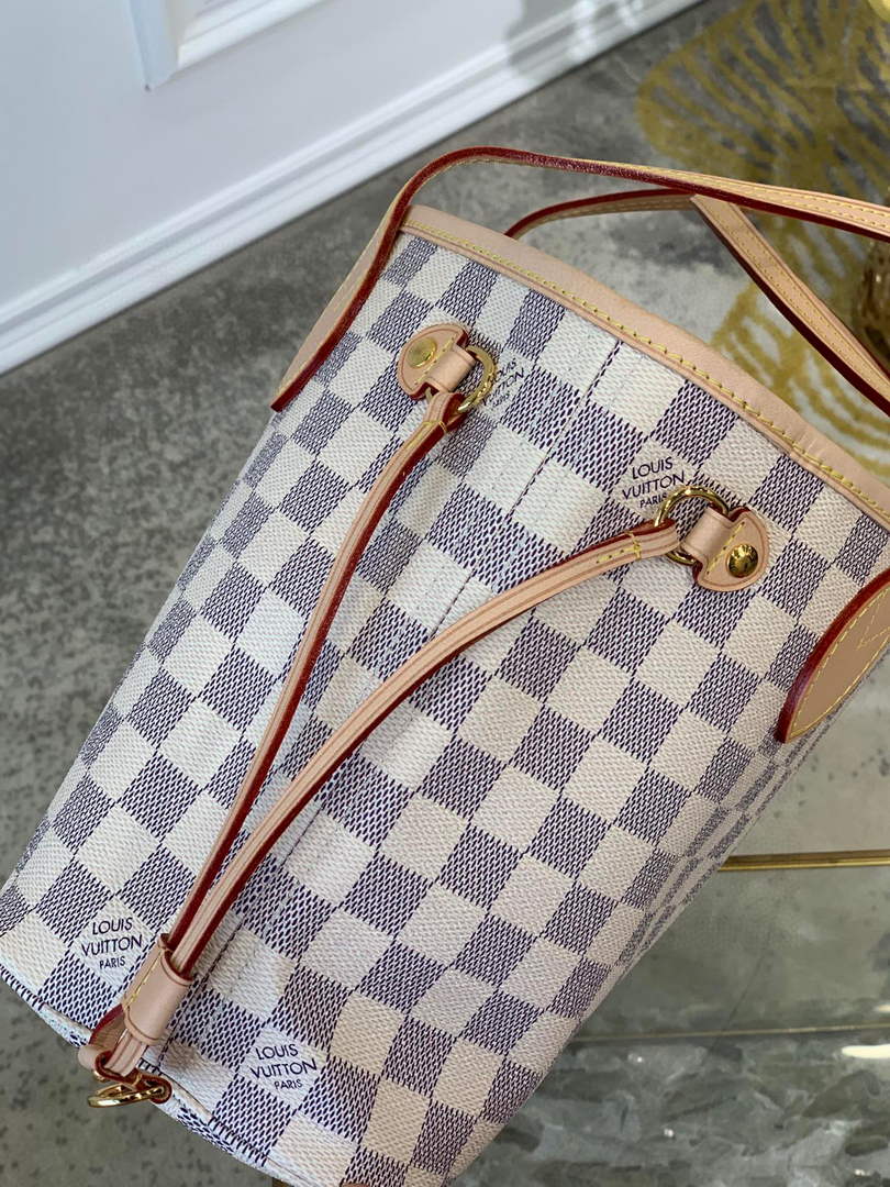 Louis Vuitton LV N41363 Neverfull PM Damier Azur Pink - Default Title - View 4