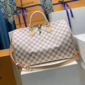 Louis Vuitton LV N41372 Speedy Bandouliere 35 Handbag  Damier Azur coated