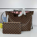 Louis Vuitton LV N41603 Neverfull MM Damier Ebene Rose Ballerine Pink - Default Title - View 1