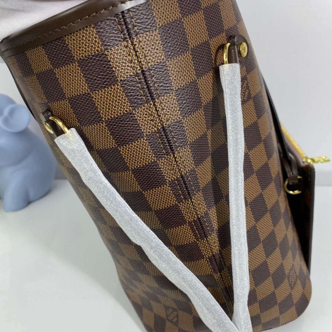 Louis Vuitton LV N41603 Neverfull MM Damier Ebene Rose Ballerine Pink - Default Title - View 4